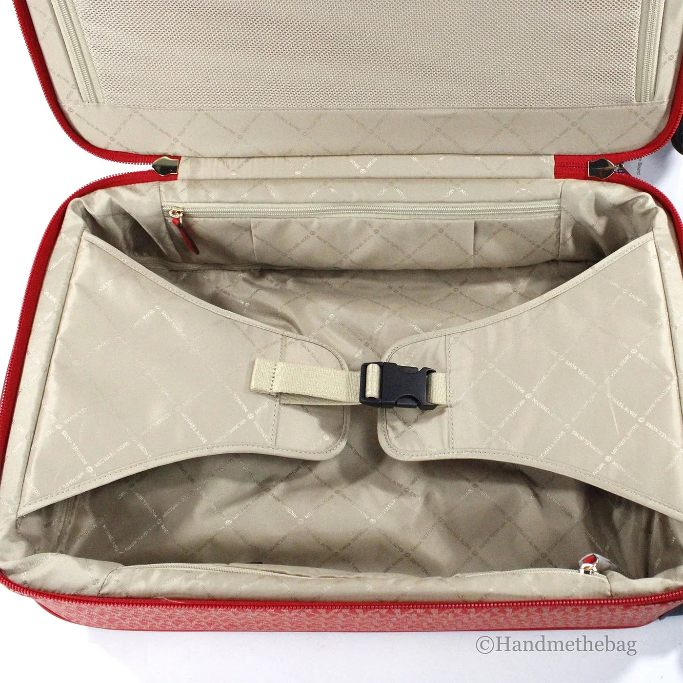 Michael Kors Travel Sizemall Red Trolley Rolling Sizeuitcase