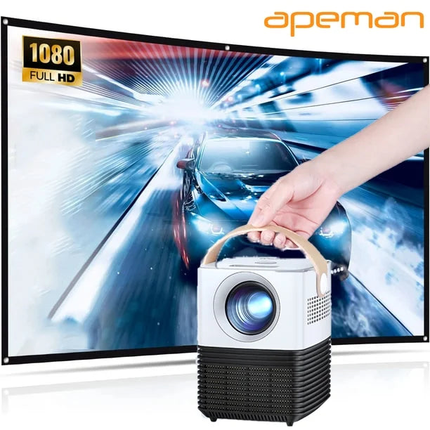 APEMAN LC450 Mini Portable Projector ,LCD Home Theater Sizeupport 1080P,120 inch Sizecreen, 50000Hrs