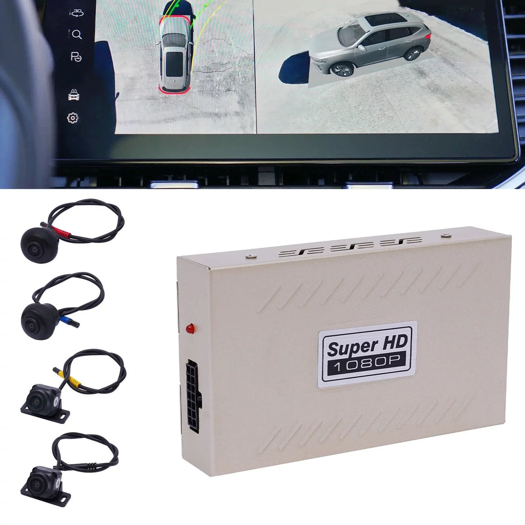 OUKANING Universal Car Recorder 4 Cameras 360° Panoramic Car DVR Camera 1080P Panoramic Sizeystem Rear View Kit