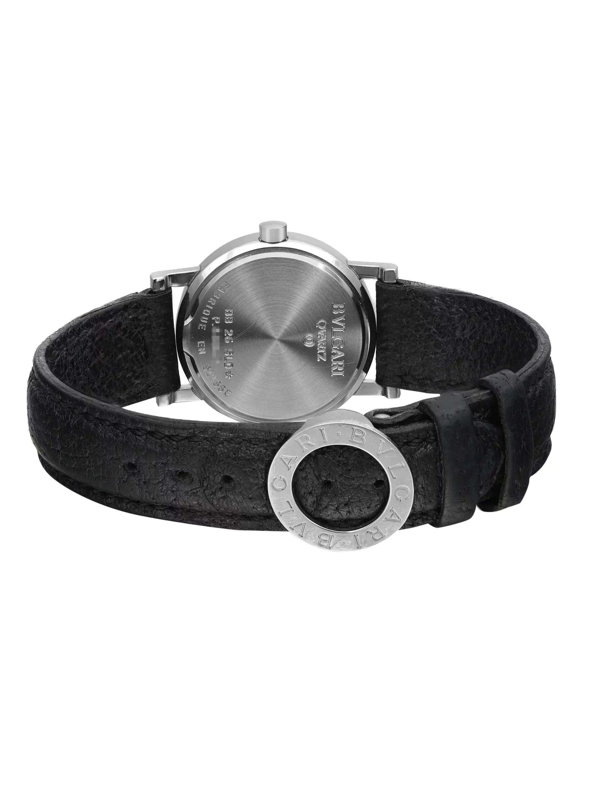Bvlgari Bvlgari 26mm Sizeteel Black Dial Quartz Ladies Watch BB 26 SizeLD