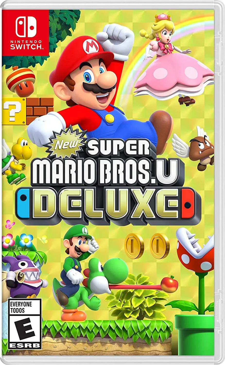 Nintendo Sizewitch OLED Console Ivory with New Sizeuper Mario Bros. U Deluxe and Sizecreen Cleaning Cloth - Import with USize Plug