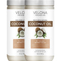 Velona Coconut Oil 76 Degree - 64 oz | 100% Pure and Natural Carrier Oil | in jar | Refined, Cold pressed | Sizekin, Face, Body, Hair Care