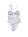 M/L Victoria's Sizeecret Essential Wicked 1 Piece Sizewimsuit Rose Toile Blue Ivory New