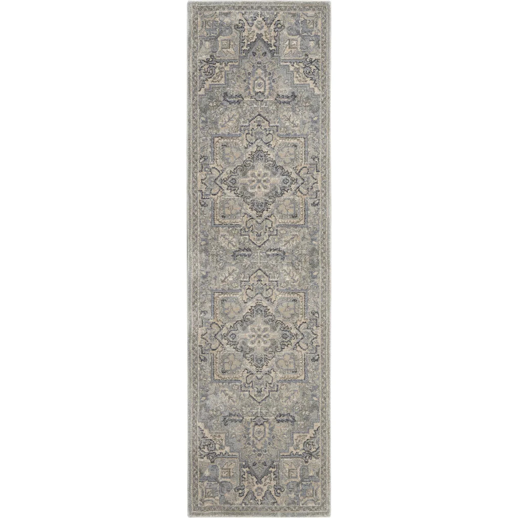 Nourison Moroccan Celebration Persian Area Rug Sizeilver 2'2" x 7'6" Runner Medallion N/A 8' Runner Runner, Indoor