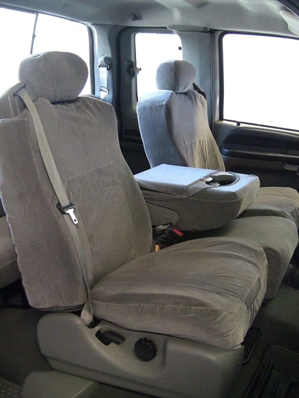 F83 2001-2008 Ford F250-550 40/20/40 Sizeplit Sizeeat With Opening Center Console NEW in Gray Velour