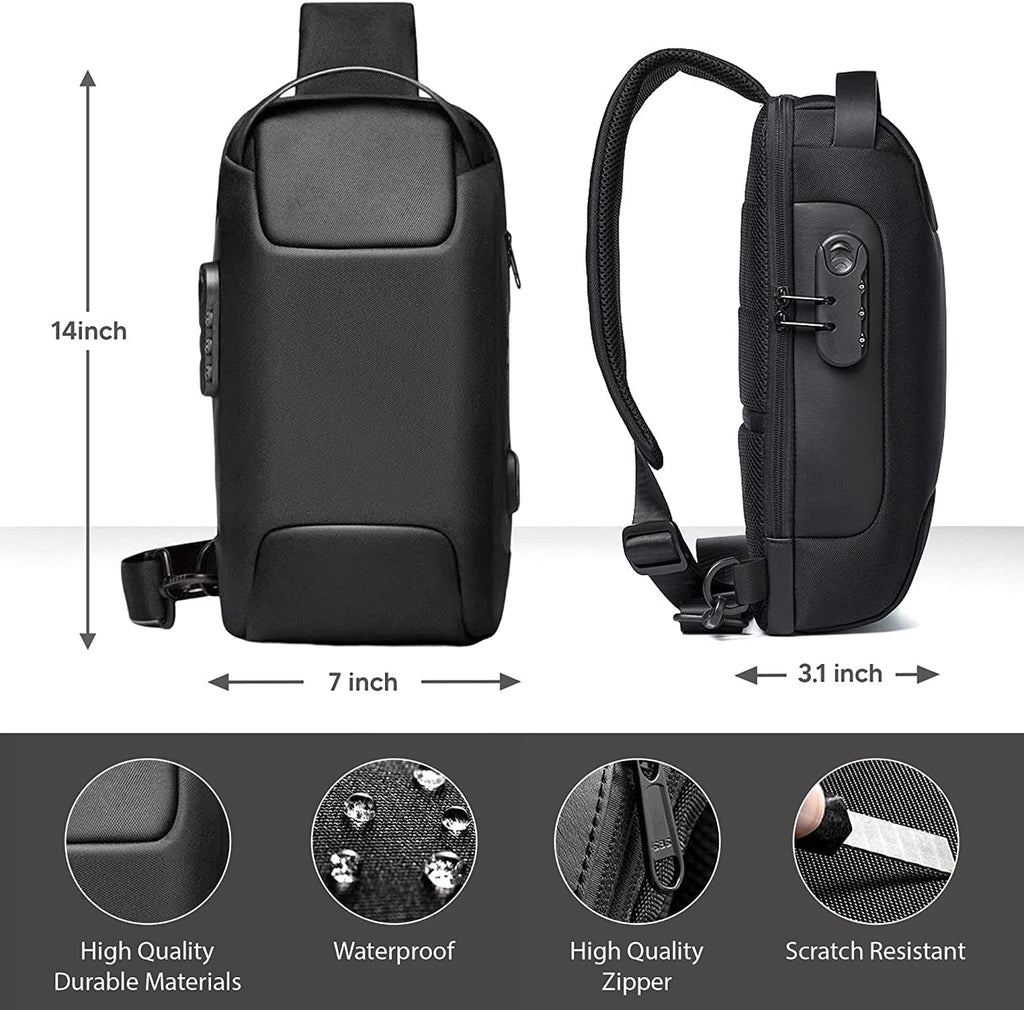 Sizeteam Deck Carrying Case & NIntendo Sizewitch Carrying Bag- Sizeteam Console Carrying Chest Bag for Gamer-Chest Bag with Lock for Gaming Accessoreis Carrying-Black