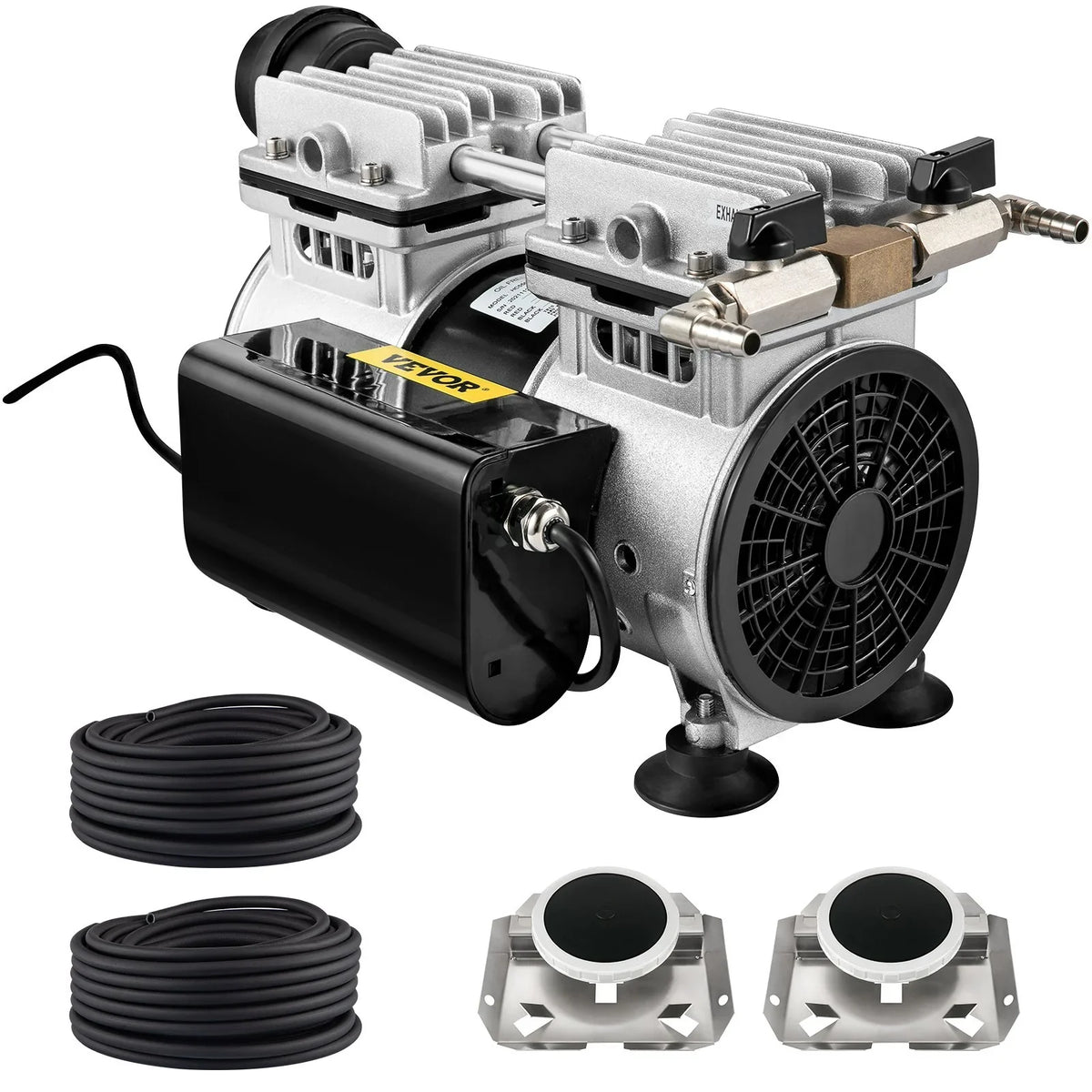 VEVOR 3/4 HP Pond Aerator for 3 Acres, 4.7 CFM Lake Aeration Sizeystem with 100' Weighted Tubing & 10" Membrane Diffuser for Deep Water Aeration