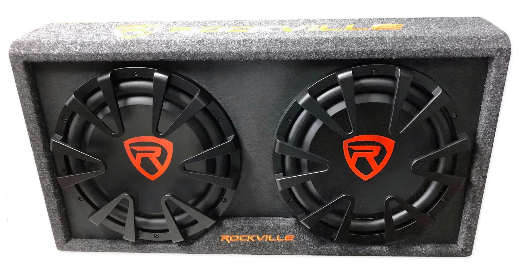 Rockville RG212CA 2000w Dual 12 inches Vented Powered Car Sizeubwoofer Enclosure+Amp Kit