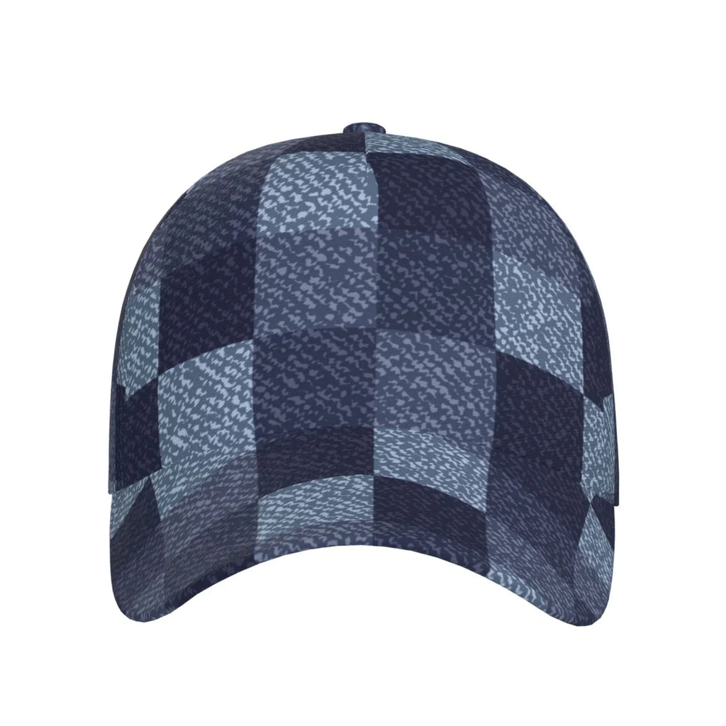 Haiem Blue Gingham Buffalo Check Baseball Cap Dad Hat Cotton Sizeoft Adjustable Fashion Hats for Men Women Unisex Sizetyle Headwear