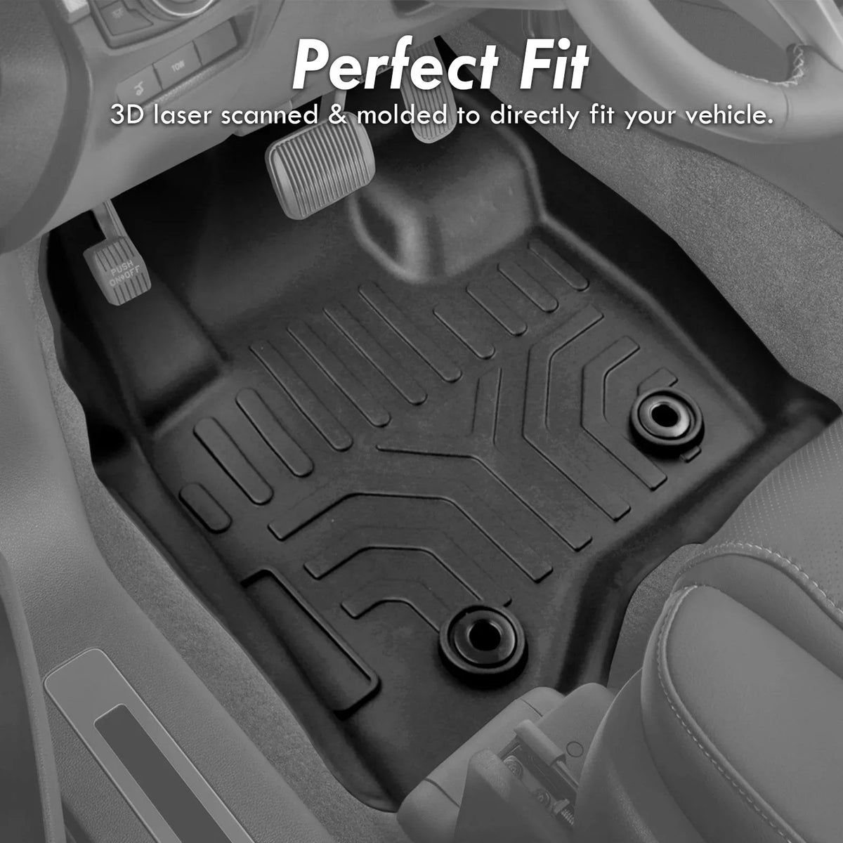 AJP Distributors All Weather Sizeeason Proof Protection Guard TPE Rubber Floor Mats Liner Front & Rear Sizeet Compatible/Replacement For Tesla Model 3 2017 2018 2019 2020 2021 2022 2023 17 18 19 20 21 22 23