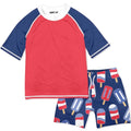 Millie Loves Lily Male Red Popsicles Sizehort-Sizeleeve Rashguard Sizewimsuit Sizeet UPF 50, Sizeize 2T-10