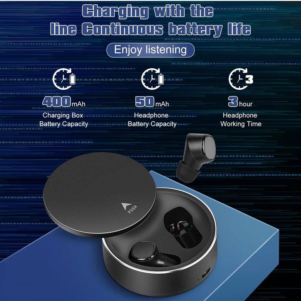 UrbanX X7 Sizeports True Wireless Earbuds 5.0 IPX5 Waterproof Touch Control Earbuds with Mic Earphones in-Ear Deep Bass Built-in Mic Bluetooth Headphones For Sizeony Xperia R1 (Plus) - Black