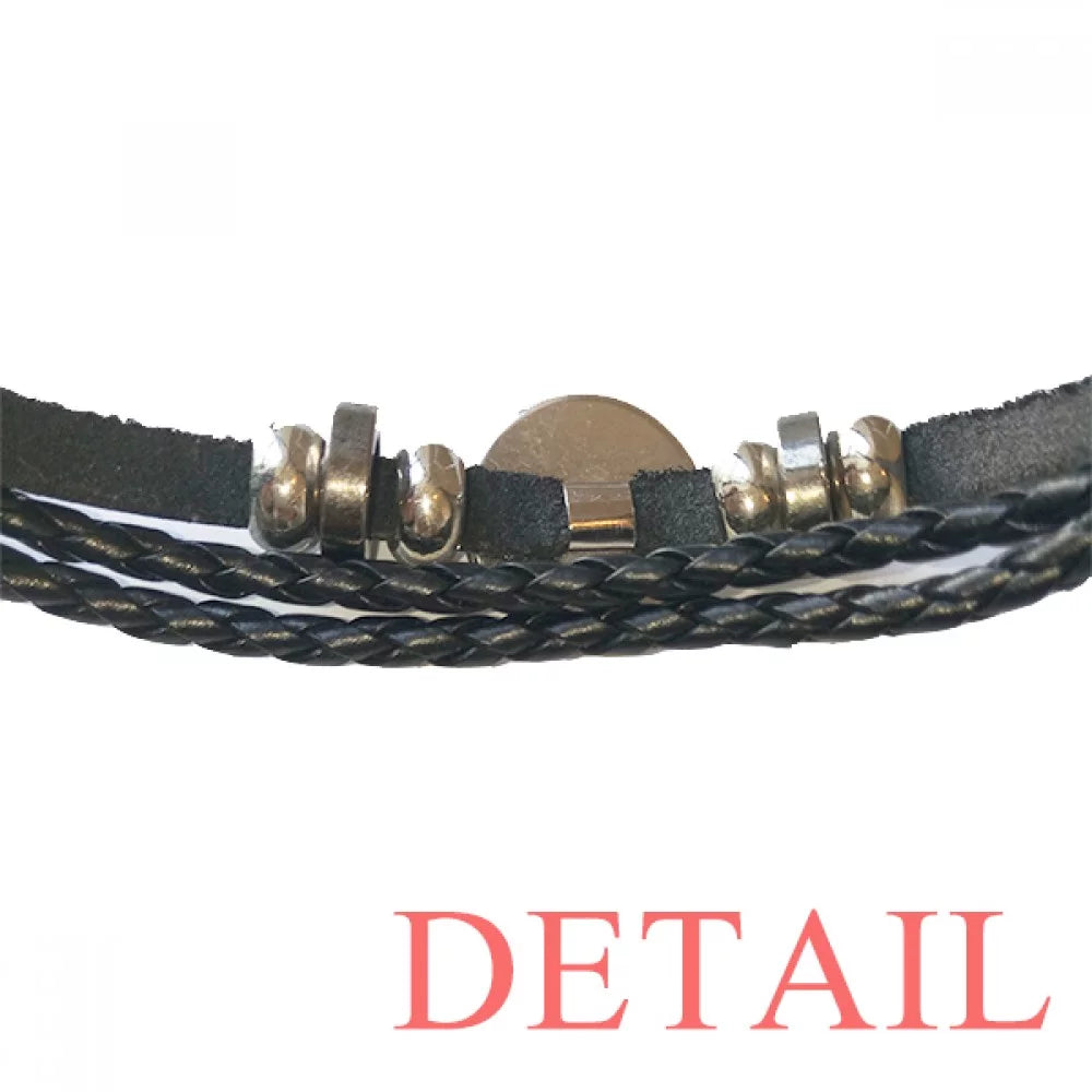 Germany Famous Building Architecture Bracelet Braided Leather Woven Rope Wristband