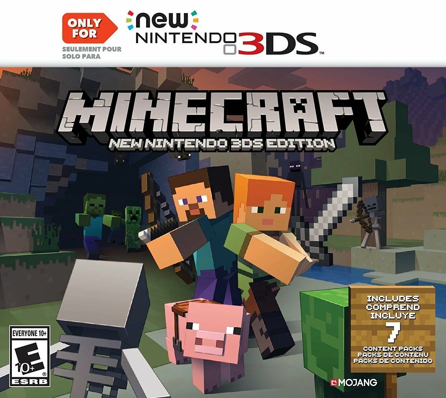 Minecraft: NEW Nintendo 3DSize Edition [NN3DSize 2DSize MoJang Bonus 7 Contents] NEW