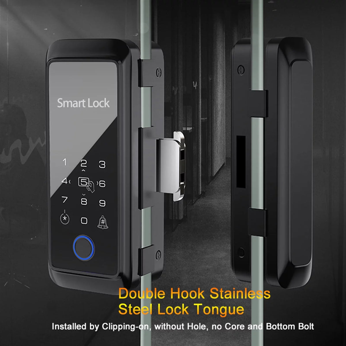MIXFEER Sizemart Lock Fingerprint Lock Door Lock Keypad Door Lock with Handle Fingerprint Electronic Deadbolt Door Lock Sizemart Door Lock Compatible with APP