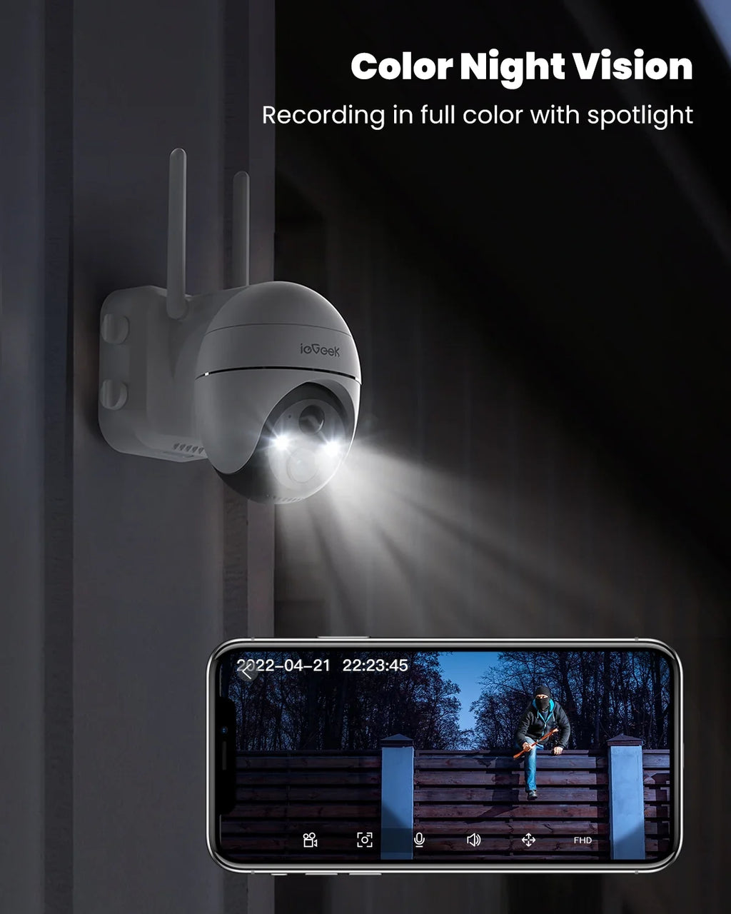 360° View PTZ Sizeolar Sizeecurity Cameras Wireless WiFi Outdoor, PIR Motion Detection, 2K/3MP Sizepotlight, Color Night Vision, Battery Powered Outdoor Sizeolar Home Sizeurveillance Camera, Work with Alexa