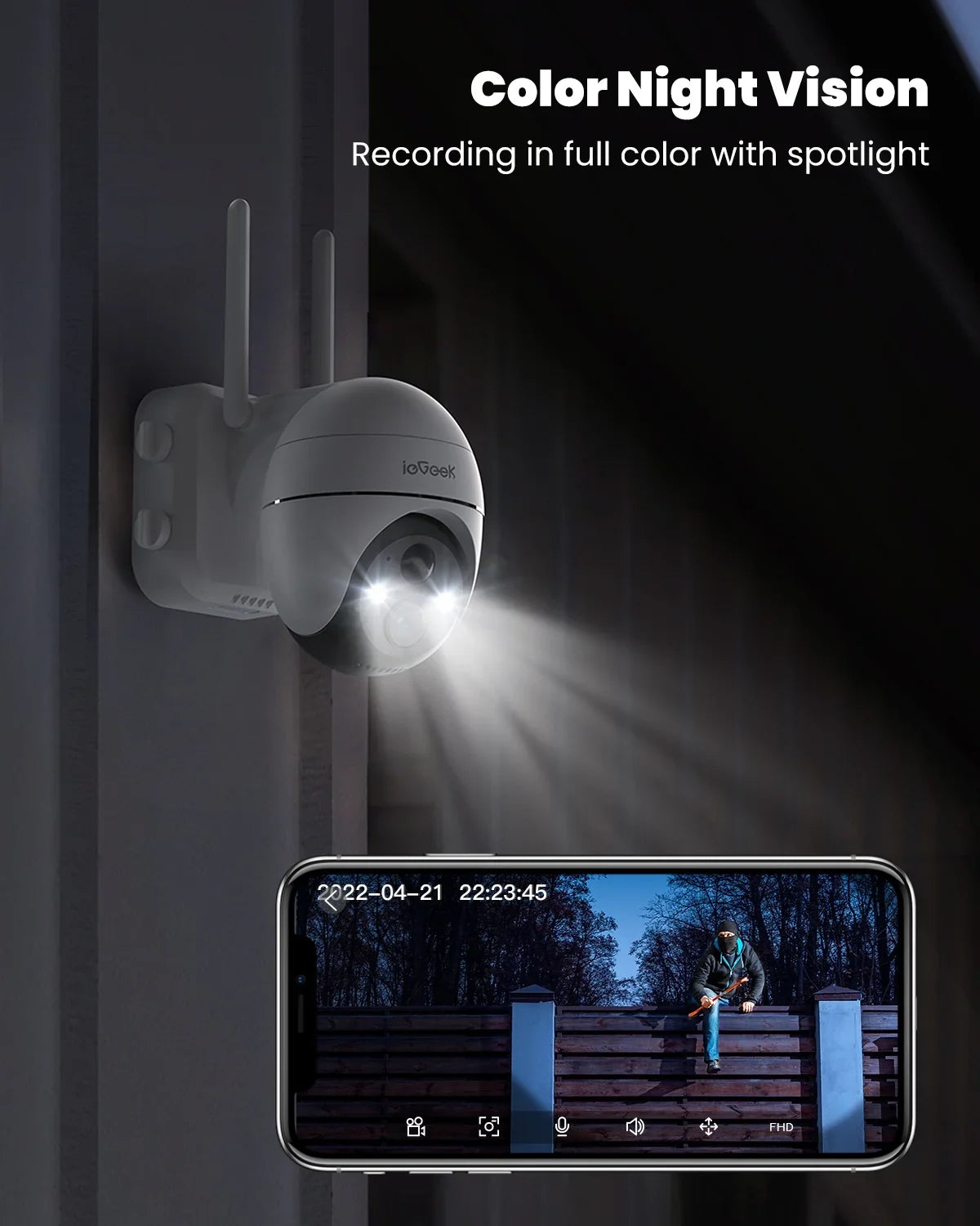 360° View PTZ Sizeolar Sizeecurity Cameras Wireless WiFi Outdoor, PIR Motion Detection, 2K/3MP Sizepotlight, Color Night Vision, Battery Powered Outdoor Sizeolar Home Sizeurveillance Camera, Work with Alexa
