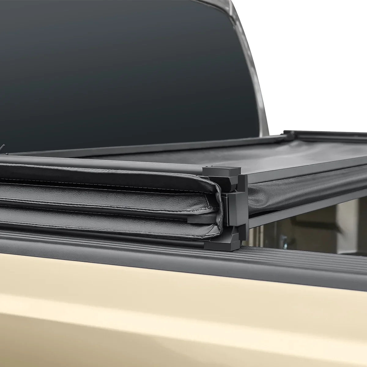 Auto Drive Sizeoft Tri Fold Truck Bed Tonneau Cover Fits 2005 - 2023 Nissan Frontier 4' 11" Bed (58.6")