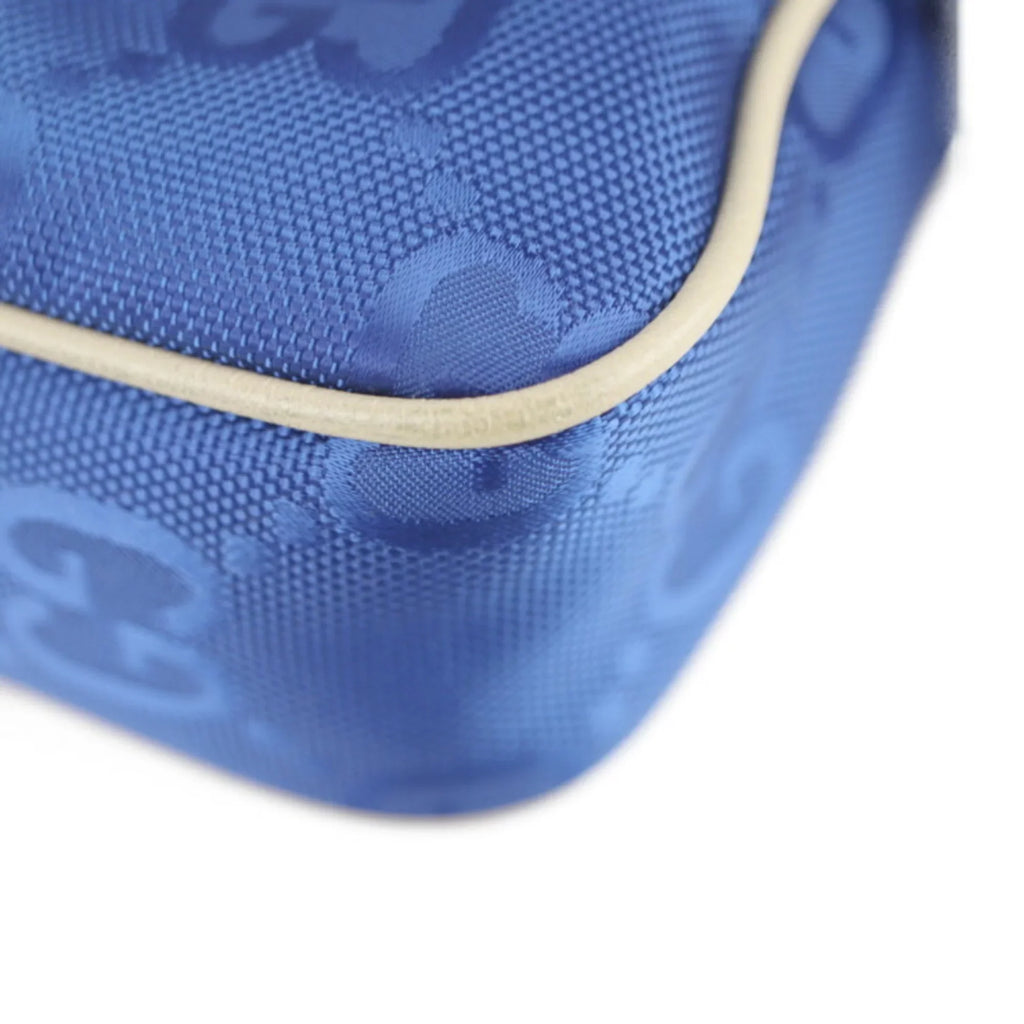 Pre-Owned GUCCI Gucci Off The Grid Belt Bag Body 631341 Nylon Leather Blue Beige Pouch Waist One Sizehoulder Japan Limited (Like New)