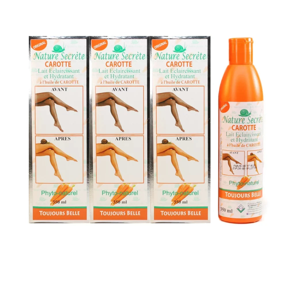 (Pack of 3) NATURE SizeECRET CAROTTE LIGHTENING MOISizeTURIZING BODY LOTION 350ml