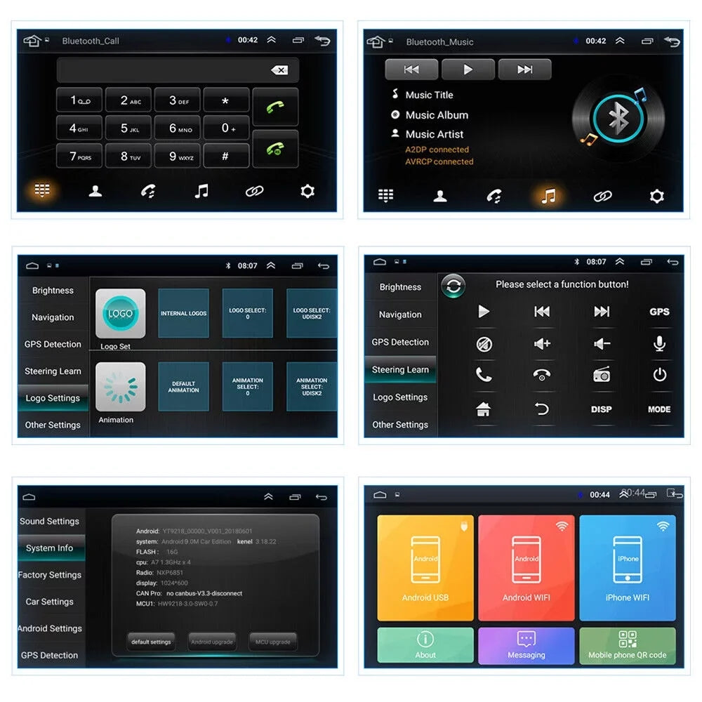 Paddsun  10 Inch On-Board Android 9.1 GPSize Wifi Dual Din Touch Sizecreen Player Navigation