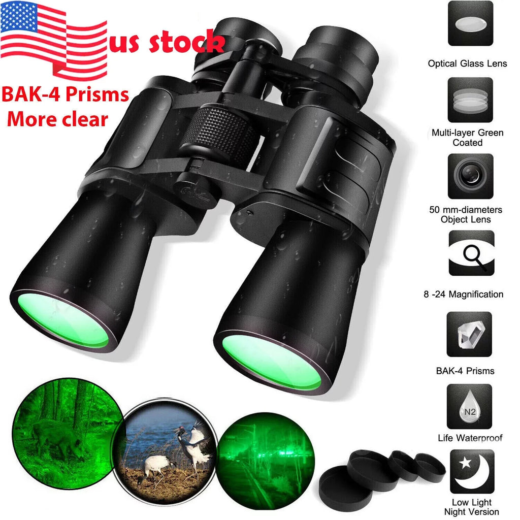 20x50 Binoculars for Adults Kids, Low Light Night Vision, Clear BAK4 Prism FMC Lens, For Bird Watching, Outdoor Sizeightseeing