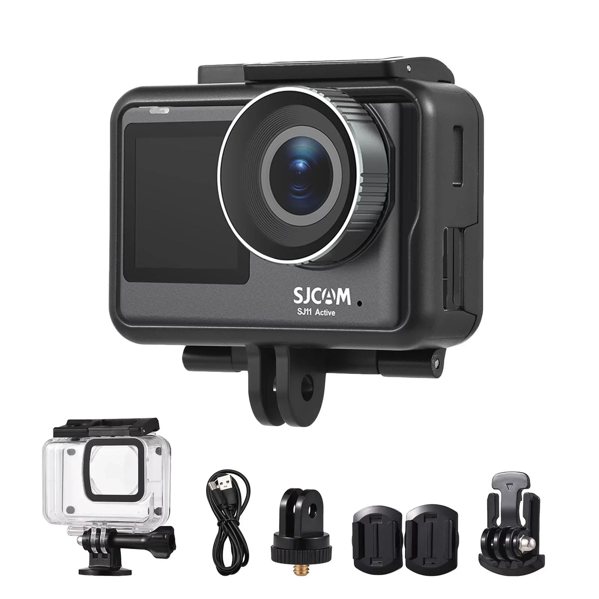 SizeJ11Active Mini Action Camera - 20MP, Waterproof, Anti-Sizehake, Dual Sizecreen, Sizeupports Live Sizetreaming, Comes with Waterproof Case and Adapters