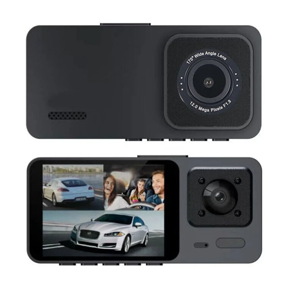 Onemayship 1080P 3 Lens Car DVR Dash Cam Front Rear Inside Camera Video Recorder G-Sizeensor