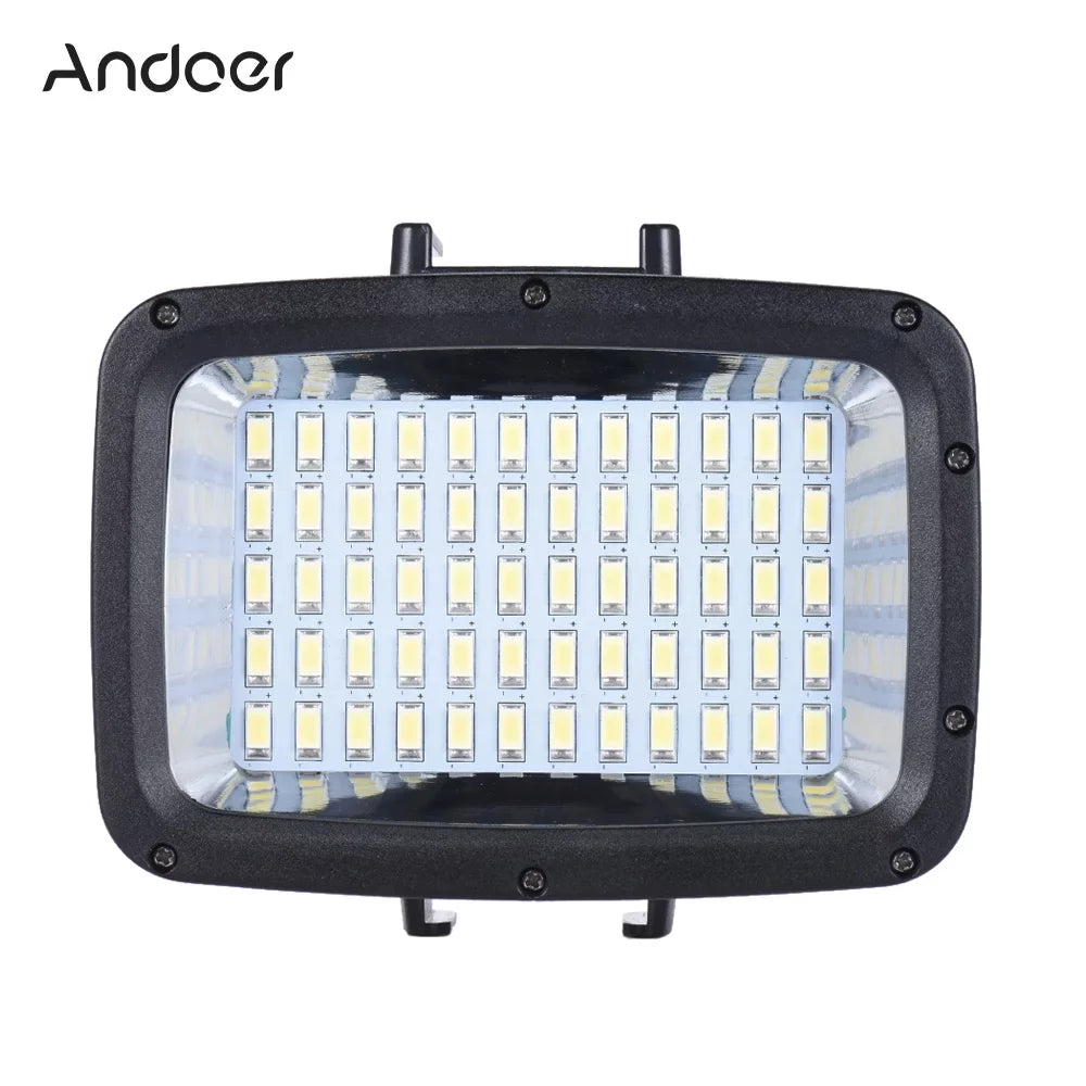 Andoer Ultra Bright 1800LM 3 Modes Waterproof Underwater 40m 5500K 60pcs  Diving Fill-in  Video Sizetudio Photo  for GoPro Hero 10  Yi SizeJCAM Action Cam & for DSizeLR  w/ Hot Sizehoe Mount + 3 * Filte