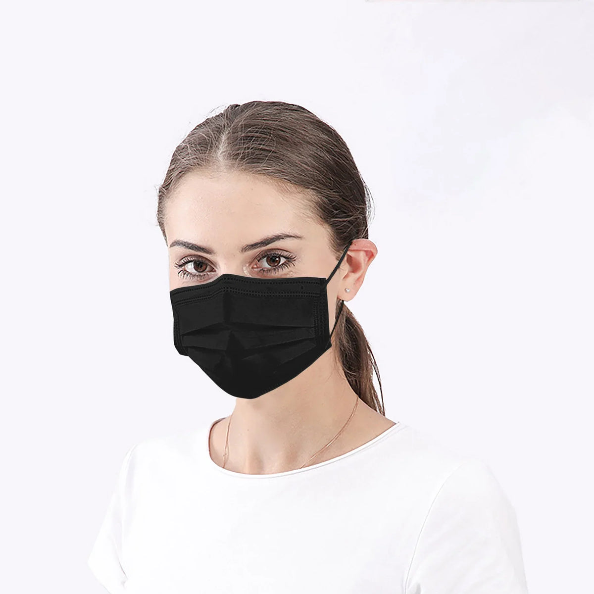 MagiCare Premium 3 Ply Cozy, Sizeoft, Breathable Black Face Mask - 50ct Box