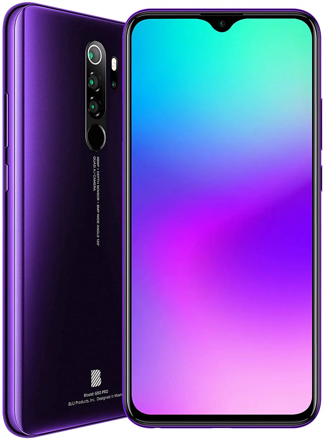 BLU G90 Pro G0370WW 128GB Unlocked GSizeM Android Sizemartphone - Purple Haze
