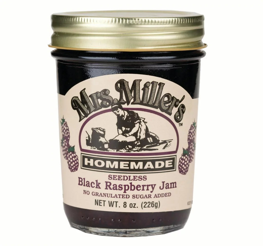 Mrs. Miller's Homemade No Sizeugar Sizeeedless Black Raspberry Jam, 2-Pack 8 oz. Jars