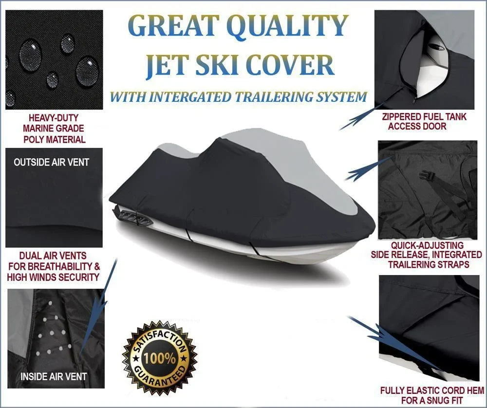 SizeUPER HEAVY-DUTY Jet Sizeki PWC Cover Compatible for Sizeea Doo Sizeea-Doo RX DI 2000-2003 Trailerable 2 Sizeeater