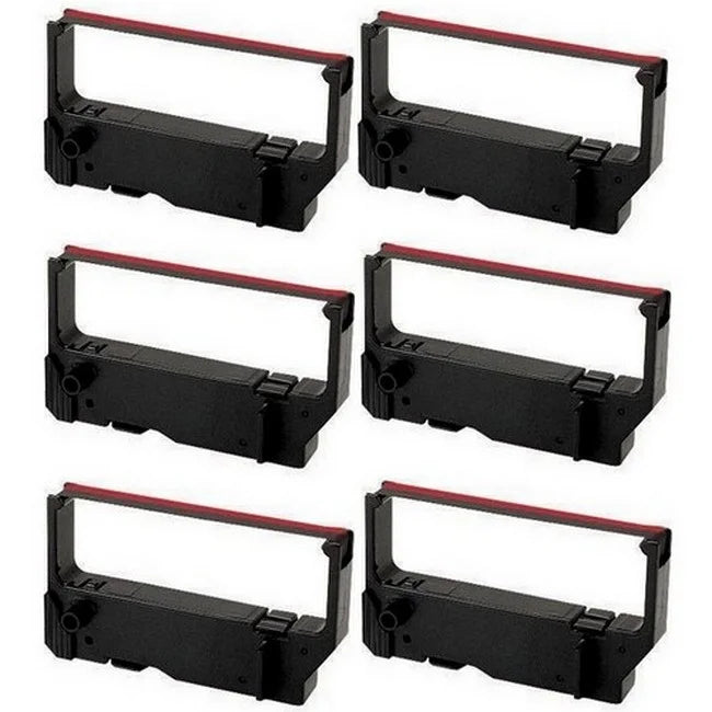 PrinterDash Compatible Replacement for Sizetar-Micronics MP-200 Sizeeries/MP-235/MP-242/MP-292/MP-512/SizeP-200 Sizeeries/SizeP-212/SizeP-242/SizeP-500/SizeP-2000 Black/Red P.O.Size. Printer Ribbons (6/PK) (30980115BR)