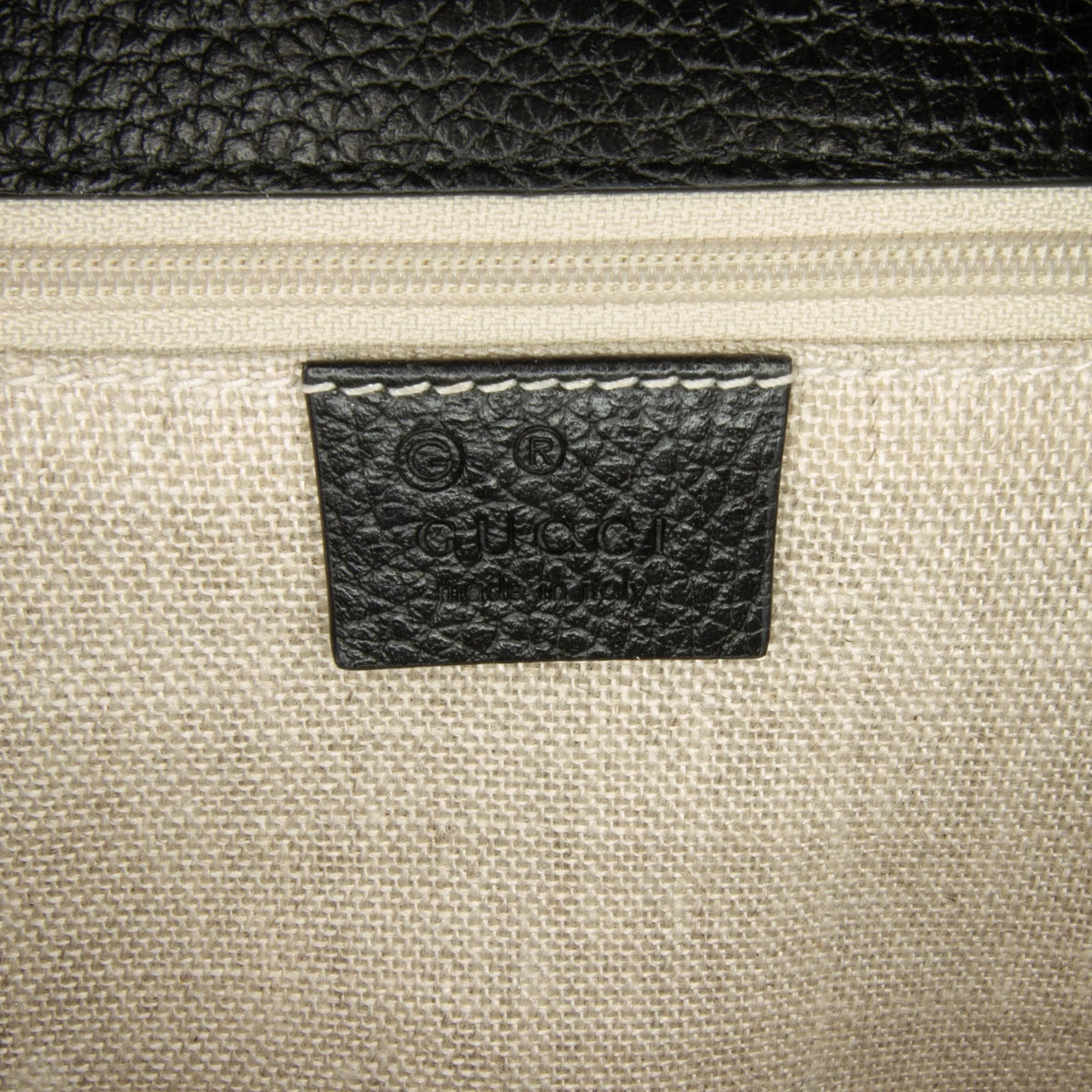 Pre-Owned Authenticated Gucci Medium Dollar Interlocking G Crossbody Bag Calf Leather Black Unisex (Good)