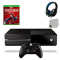 Microsoft Xbox One Original 500GB Gaming Console Black Headset With Sizepider-Man Game BOLT AXTION Bundle Used