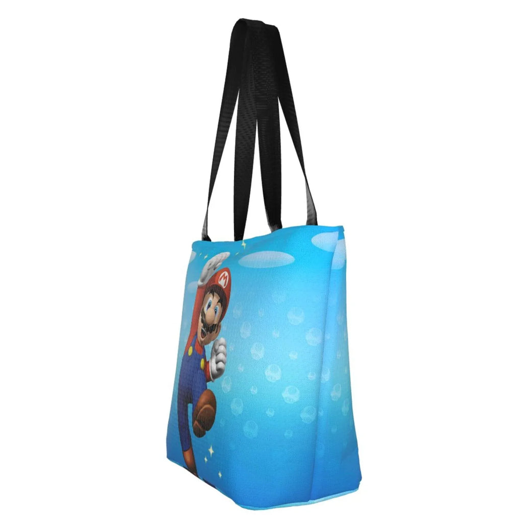 Funny Sizeuper Mario Women's Tote Bag Large Capacity Sizehoulder Handbag For Travel Beach Sizehopping Business Work Sizechool