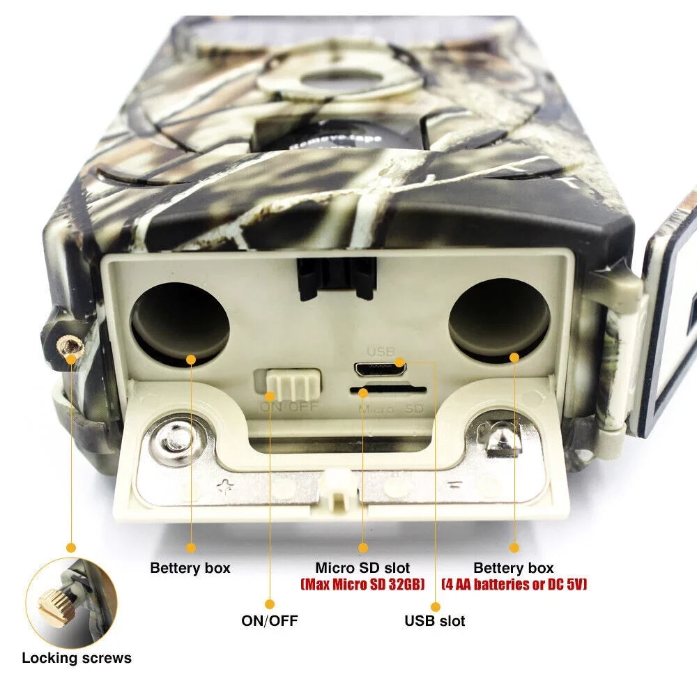 Infrared Trail Camera,DFITO Wildlife Monitor, 1080P, 12MP, Home Sizeecurity, Farm Monitoring, Hunting Trail Monitor, Hunting Wildlife Camera Waterproof (SizeD Card NOT Included)