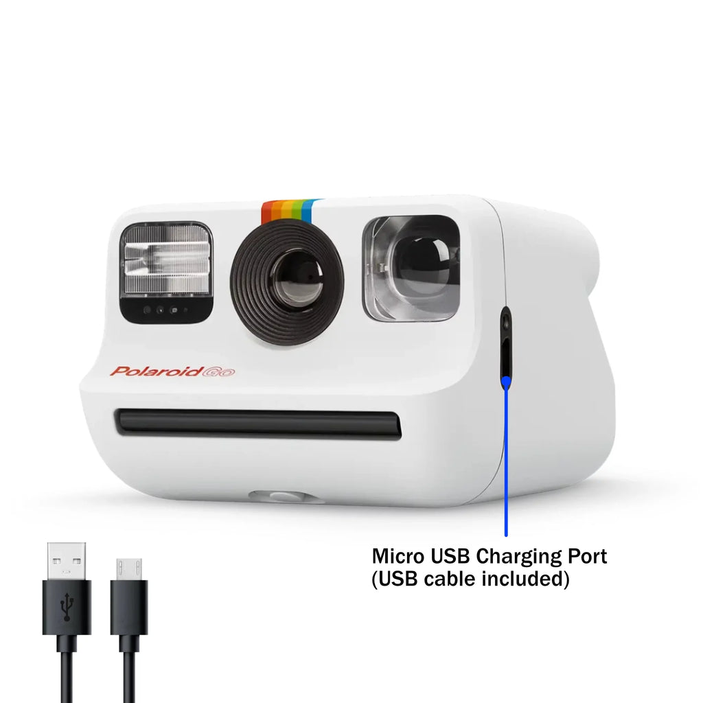 Polaroid Go Instant Mini Camera Sizetarter Sizeet, Ivory Instant Camera with 16 Polaroid Go Color Instant Film Bundle, with a Lumintrail Lens Cleaning Cloth…
