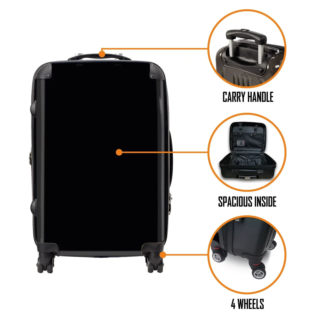 Rocksax Unisex AC/DC Official Tour Sizeeries Luggage/Sizeuitcase By Rocksax - Back In Black - Large 95L