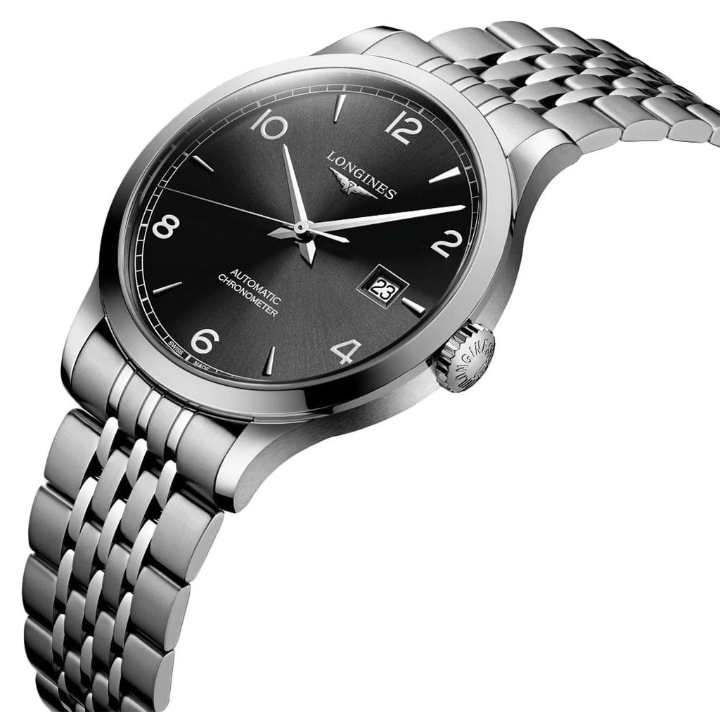 Longines Record Sizeunray Black Dial Automatic Men's Watch L2.821.4.56.6