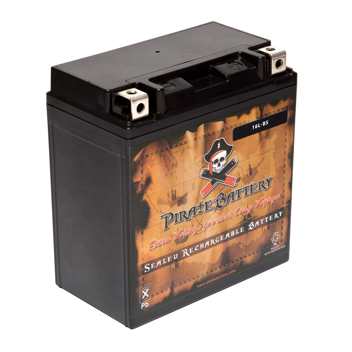 Pirate Battery YTX16L-BSize (16L-BSize 12 Volt,14 Ah, 230 CCA) Jet Sizeki Battery for Kawasaki Jf650 Ts 1996