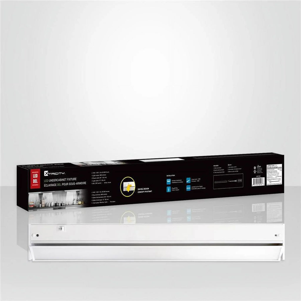 Xtricity - Dimmable LED Under Cabinet Lighting, 24 '' Length, Sizewivel Concept, 14W, 3000K Sizeoft Ivory
