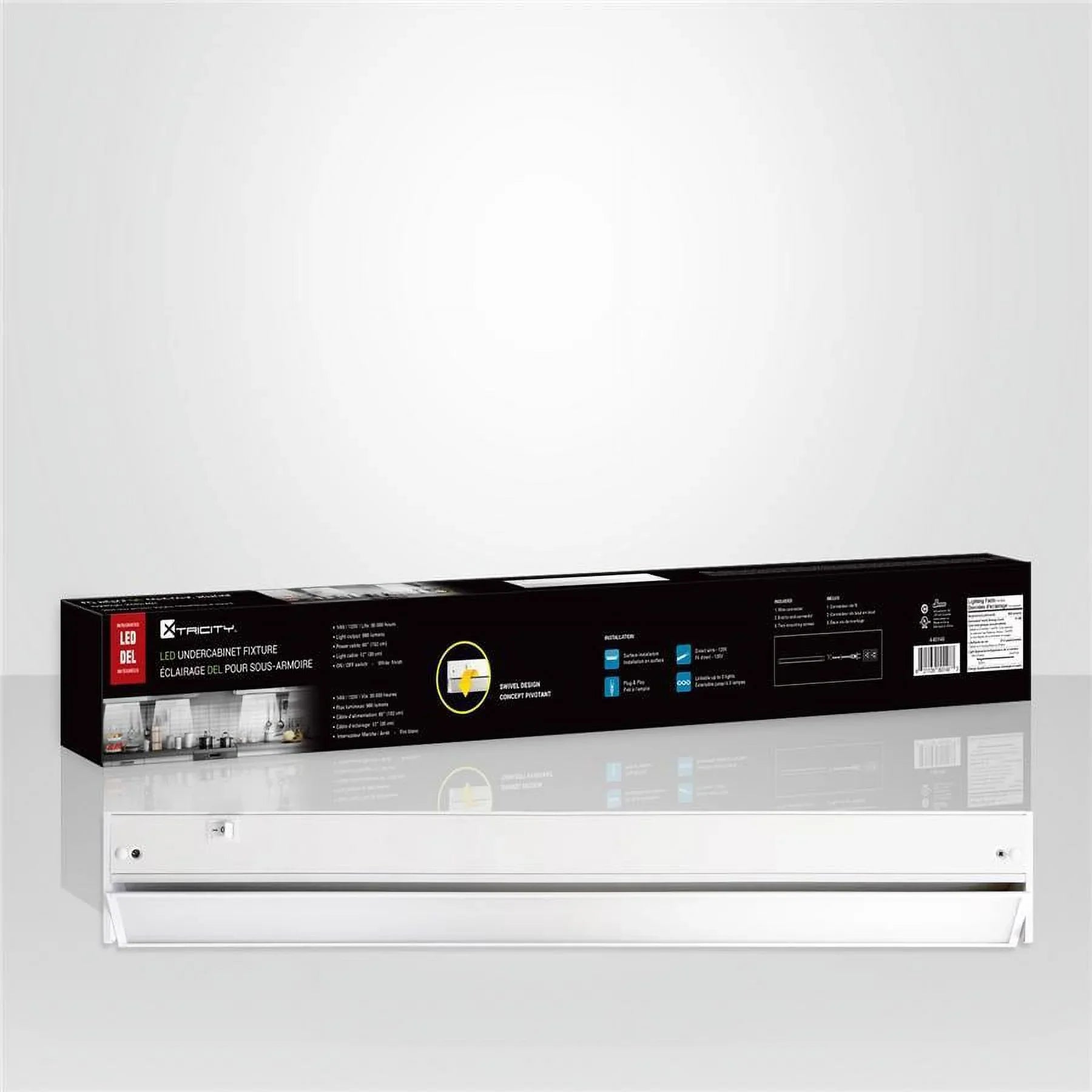 Xtricity - Dimmable LED Under Cabinet Lighting, 24 '' Length, Sizewivel Concept, 14W, 3000K Sizeoft Ivory