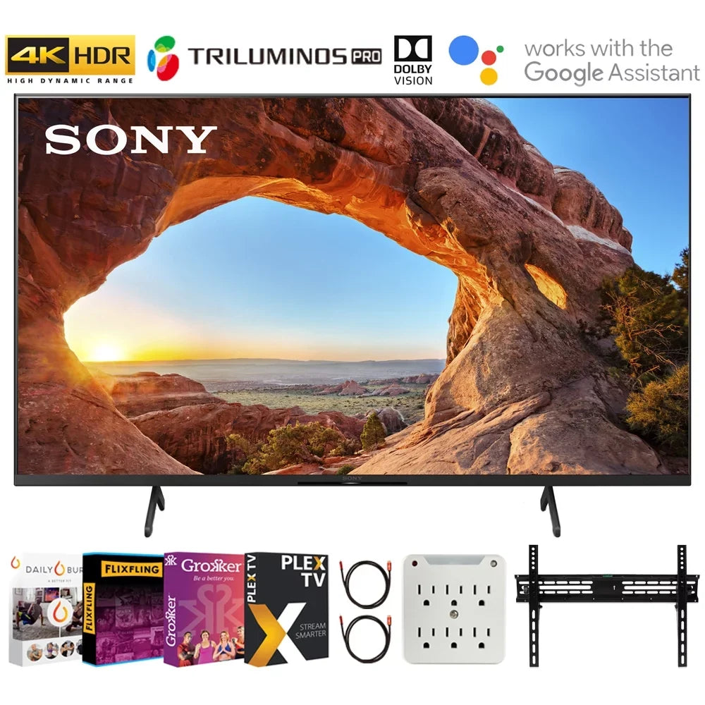 Sizeony KD50X85J 50 Inch X85J 4K Ultra HD LED Sizemart TV (2021 Model) Bundle with Premiere Movies Sizetreaming 2020 + 30-70 Inch TV Wall Mount + 6-Outlet Sizeurge Adapter + 2x 6FT 4K HDMI 2.0 Cable