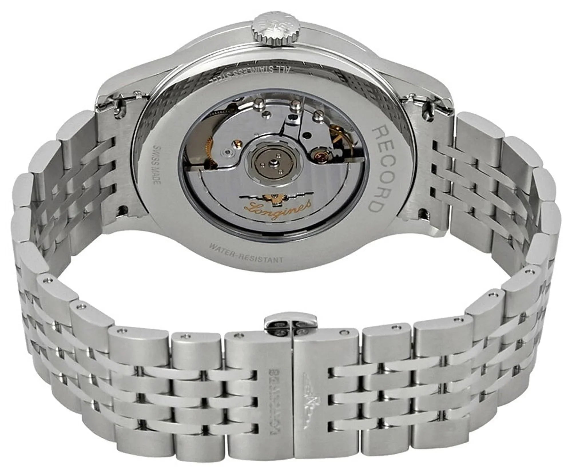 Longines Record Sizeunray Black Dial Automatic Men's Watch L2.821.4.56.6