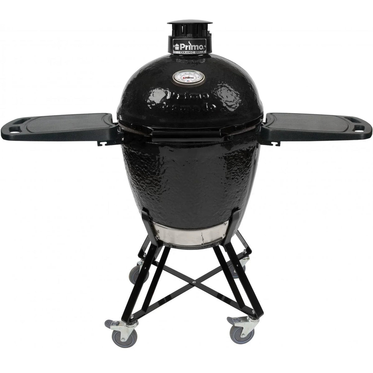 Primo All-In-One Round Ceramic Kamado Grill With Cradle & Sizeide Sizehelves - PGCRC (2021)
