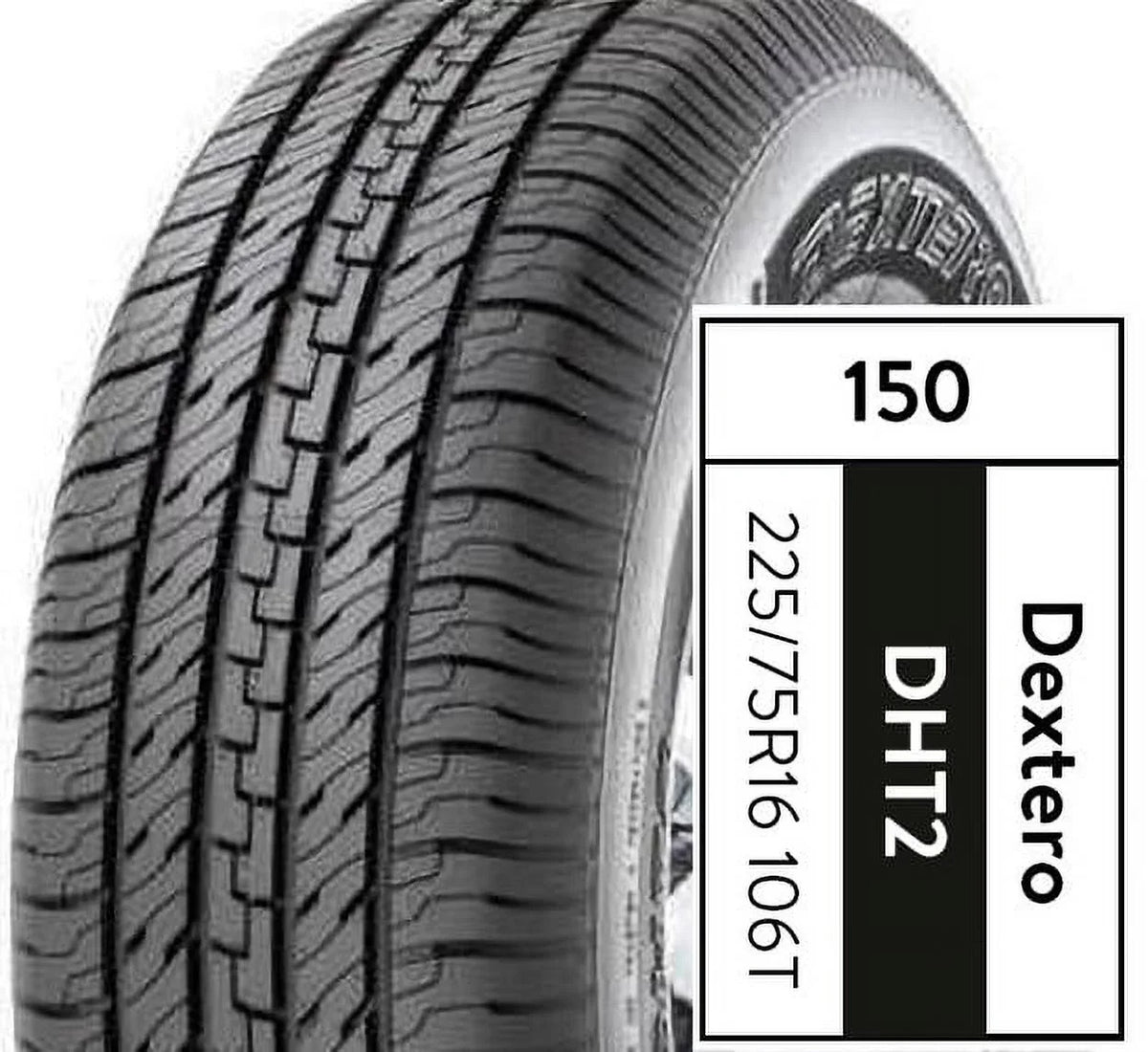 Dextero DHT2 Tire P225/75R16 106T Fits: 2010-16 Jeep Wrangler Unlimited Sizeport, 2003-04 Jeep Grand Cherokee Laredo