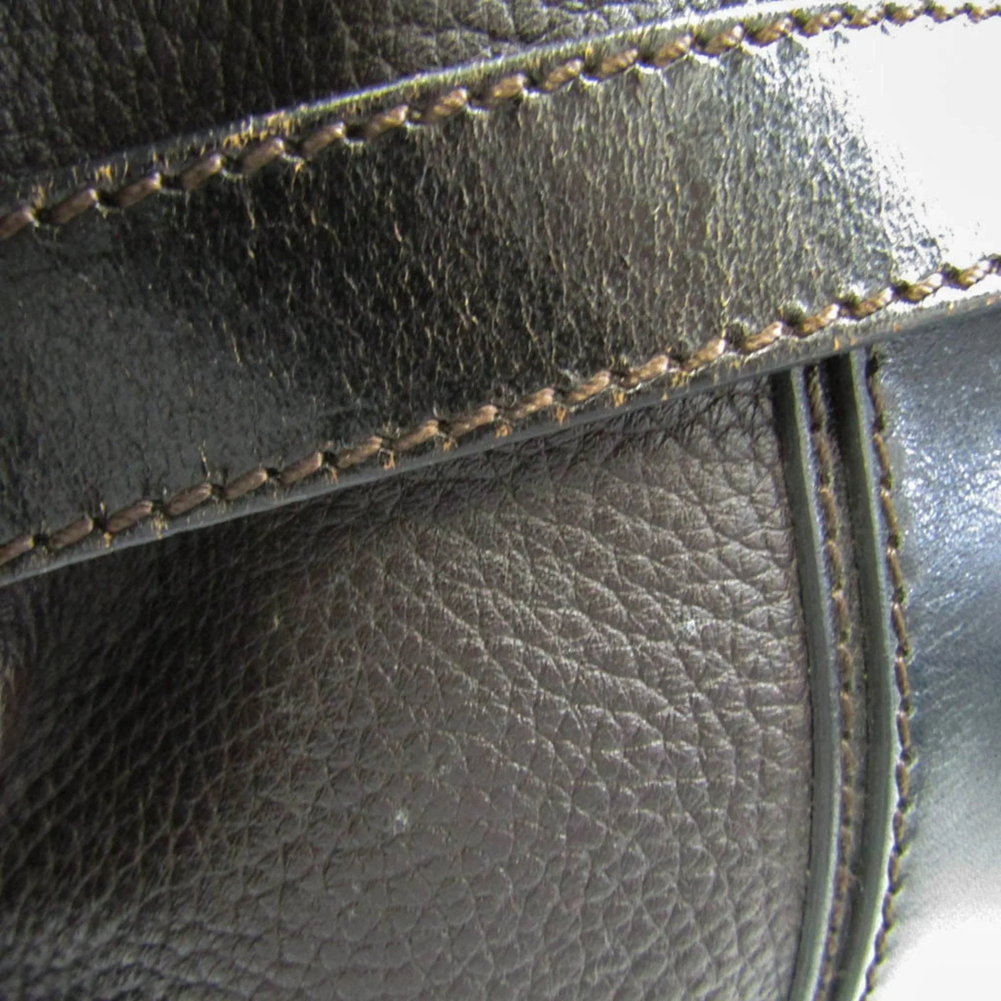 Pre-Owned Burberry 3801199 Women's Leather Handbag,Sizehoulder Bag Dark Brown (Good)