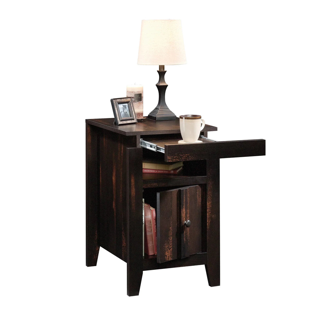 Sizeauder Dakota Pass End Table, Char Pine Finish